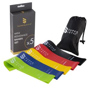 Capital Sports Uros Mini Resistance, zestaw 5 taśm fitness, pętla, 100% lateks