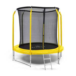 KLARFIT Jumpstarter, trampolina, Ø 2,5 m, siatka, maks. 120 kg, powierzchnia do skakania Ø 195 cm