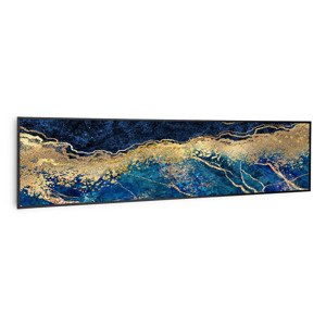 Klarstein Wonderwall Air Art Smart, panel grzewczy na podczerwień, grzejnik, 120 x 30 cm, 350 W, niebieski marmur