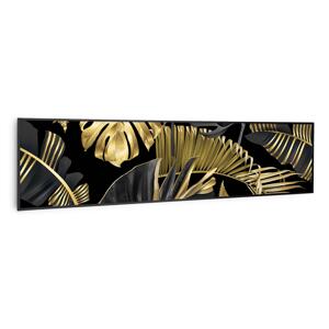 Klarstein Wonderwall Air Art Smart, panel grzewczy na podczerwień, grzejnik, 120 x 30 cm, 350 W, czarny kwiat
