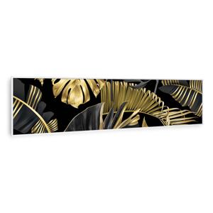 Klarstein Wonderwall Air Art Smart, panel grzewczy na podczerwień, grzejnik, 120 x 30 cm, 350 W, czarny kwiat