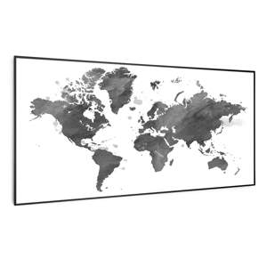 Klarstein Wonderwall Air Art Smart, panel grzewczy na podczerwień, grzejnik, 120 x 60 cm, 700 W, czarna mapa