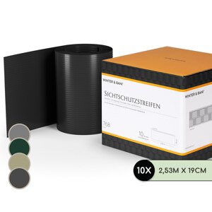 Blumfeldt Ogrodzeniowa osłona maskująca, PCW – twardy plastik, 2,53 x 0,19 m