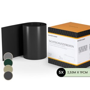 Blumfeldt Siatka cieniująca, osłona, PVC – twardy plastik, 2,53 x 0,19 m