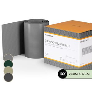 Blumfeldt Ogrodzeniowa osłona maskująca, PCW – twardy plastik, 2,53 x 0,19 m