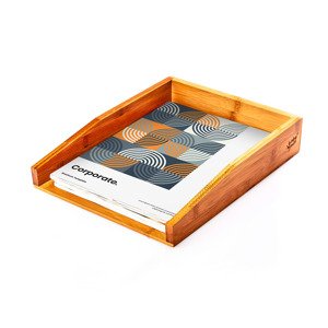 Blumfeldt Organizer na dokumenty, piękna stylistyka, wymiary: 25,3 x 5,8 x 33 cm, bambus