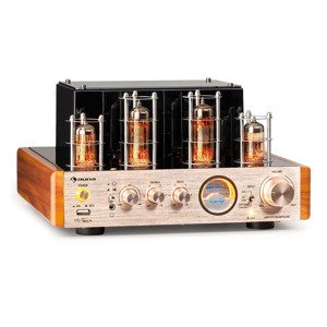 Auna Amp VT, wzmacniacz lampowy, wzmacniacz Hi-Fi, 2 x 35 W RMS, BT, Opt./Coax./AUX-In