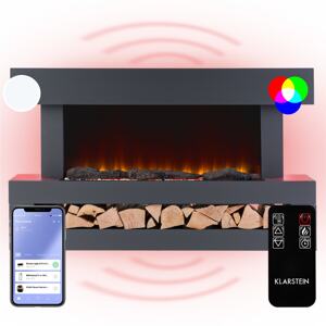 Klarstein Studio Light & Fire 3 Smart, kominek, 1000/2000 W, MDF, WiFi Control