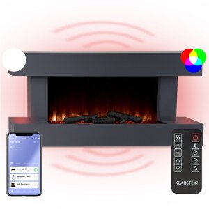 Klarstein Studio Light & Fire 1 Smart, kominek, 1000/2000 W, MDF, WiFi Control