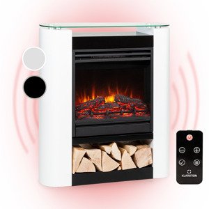 Klarstein Studio 5 Arc, kominek elektryczny, 1800 W, płomienie LED, wentylator, pilot