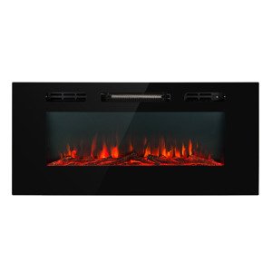 Klarstein Galeras, elektryczny naścienny kominek do zabudowy, 1800 W, LED, 3 kolory, timer
