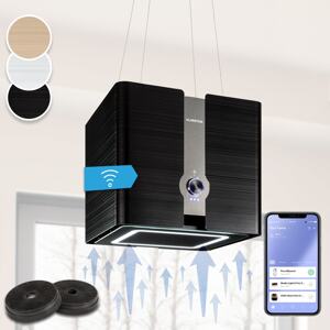 Klarstein Futurelight Smart, okap kuchenny wyspowy, pochłaniacz, 420 m³/h, LED, stal nierdzewna