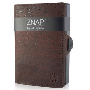Slimpuro ZNAP, cienki portfel, 8 kart, kieszonka na monety, 8,9 x 1,5 x 6,3 cm (szer. x wys. x gł.), ochrona RFID