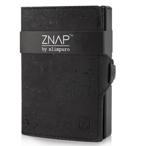 Slimpuro ZNAP, cienki portfel, 8 kart, kieszonka na monety, 8,9 x 1,5 x 6,3 cm (szer. x wys. x gł.), ochrona RFID