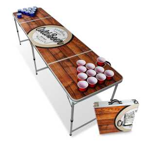 BeerCup Backspin, stół do beer ponga, drewniany, zestaw, 6 piłeczek, 100 kubków
