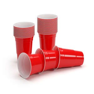 BeerCup Nadal Classics, czerwone kubki imprezowe, 473 ml (16 oz), wielokrotnego użytku, solidne