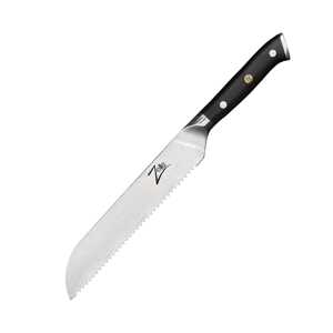 Zelite Infinity by Klarstein Alpha-Royal Japanese, nóż do chleba, 8", ząbkowane ostrze 18°, stal damasceńska