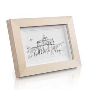 Casa Chic Edinburgh, ramka na zdjęcia, prostokątna, 10 x 15 cm, passe-partout, naturalne drewno