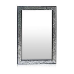 Casa Chic Watford, lustro ścienne, naturalne drewno, 90 x 60 cm, efekt mozaiki