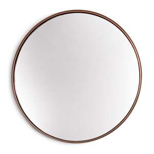 Casa Chic Fournier, lustro ścienne, metalowa rama, okrągłe, Ø 80 cm