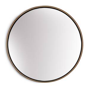 Casa Chic Fournier, lustro ścienne, metalowa rama, okrągłe, Ø 80 cm