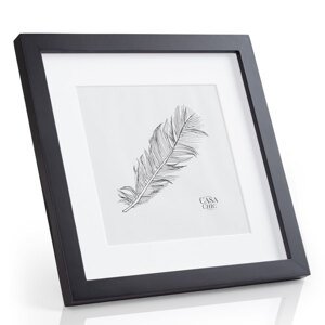 Casa Chic Cannon, ramka na zdjęcia, kwadratowa, zdjęcia 24,4 x 24,4 cm, passe-partout, naturalne drewno
