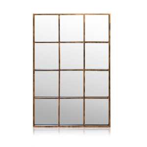 Casa Chic Soho, lustro ścienne, lustro okienne, metalowa rama, prostokątne, 90 x 60 cm, styl vintage
