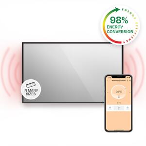 Klarstein La Palma 1000 Smart, panel grzewczy na podczerwień 2 w 1, grzejnik, 120 x 60 cm, 1000 W, lustrzany front