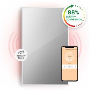 Klarstein La Palma 1000 Smart, panel grzewczy na podczerwień 2 w 1, grzejnik, 120 x 60 cm, 1000 W, lustrzany front