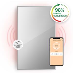 Klarstein La Palma 1000 Smart, panel grzewczy na podczerwień 2 w 1, grzejnik, 120 x 60 cm, 1000 W, lustrzany front