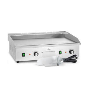 Klarstein Grillmeile 4400, grill elektryczny Plancha, 2 x 2200 W, płyta grillowa, stal nierdzewna