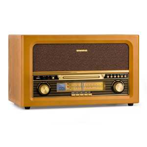 Auna Belle Epoque 1906, retro wieża stereo, CD FM USB MP3 REC AUX