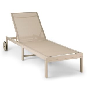 Blumfeldt Lucca Lounger, leżak ogrodowy, leżanka, 4 pozycje, poliester, aluminium
