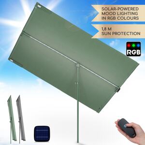 Blumfeldt Bayonne, parasol ogrodowy, 130 x 180 cm, poliester, ochrona UPF 50, solar LED