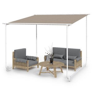 Blumfeldt Nantes, altana ogrodowa, pawilon, dach przeciwsłoneczny, 3 x 3 m, poliester, stal, UPF 50+, kółka