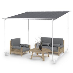 Blumfeldt Nantes, altana ogrodowa, pawilon, dach przeciwsłoneczny, 3 x 3 m, poliester, stal, UPF 50+, kółka
