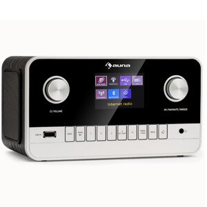 Auna Connect 100 MKII, radio internetowe, odtwarzacz multimedialny, Bluetooth, DAB/DAB+, sterowanie za pomocą aplikacji