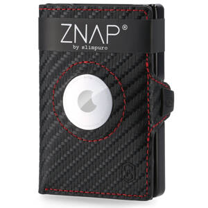 Slimpuro ZNAP Airtag, portfel, 12 kart, kieszonka na monety, 8,9 x 1,8 x 6,3 cm, ochrona RFID