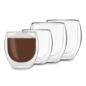 Feelino DUOS Jumbo, szklanki termiczne z podwójnymi ściankami, zestaw: 2 x 310 ml, 2 x 410 ml