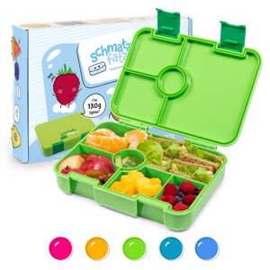 Klarstein schmatzfatz Lite, śniadaniówka, lunchbox, 6 przegródek, 20,8 x 4,5 x 15 cm, nie zawiera BPA, Tritan