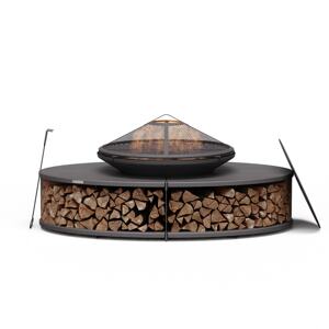 Blumfeldt Ebeko Palenisko ogrodowe 3 w 1, może być używane jako grill albo stół, ruszt do grillowania + osłona przed iskrami