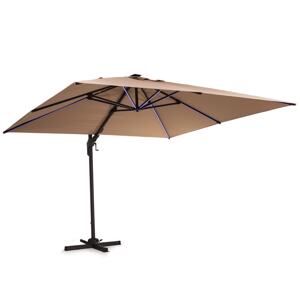 Blumfeldt Arles, parasol ogrodowy, 300 x 300 cm, poliester, UPF 50+, wodoodporny, światło LED