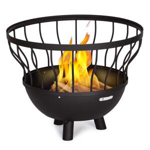 Blumfeldt Nantai, palenisko ogrodowe 3 w 1, grill/stół, Ø 66 cm, ruszt grillowy Ø 50 cm, stal, blat bambusowy