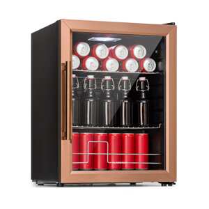 Klarstein Beersafe XL, lodówka na napoje, 60 l, 2 półki, podwójnie izolowane szklane drzwi panoramiczne, stal nierdzewna