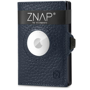 Slimpuro ZNAP Airtag, portfel na 8 kart, kieszonka na monety, 8,9 x 1,5 x 6,3 cm (szer x wys. x gł.), ochrona RFID