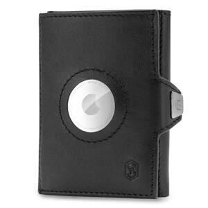 Slimpuro TRYO Trifold Airtag, portfel na 12 kart, kieszonka na monety, 9,2 x 2,2 x 7,5 cm, ochrona RFID
