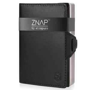 Slimpuro ZNAP, płaski portfel na 8 kart, kieszonka na monety, 8,9 x 1,5 x 6,3 cm (szer x wys. x gł.), ochrona RFID