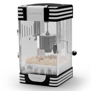 Klarstein Volcano, maszyna do popcornu, 300 W, garnek ze stali nierdzewnej, 60 g/4 min, stylistyka retro