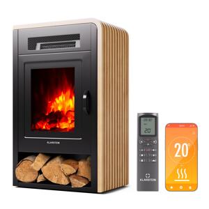 Klarstein Opala Smart, kominek elektryczny, Wi-Fi, 950/1900 W, termostat, programator tygodniowy