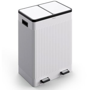 Klarstein Grama 40, kosz na śmieci z pedałami, 60 l/2 x 30 l, cichy domyk, PP, retro